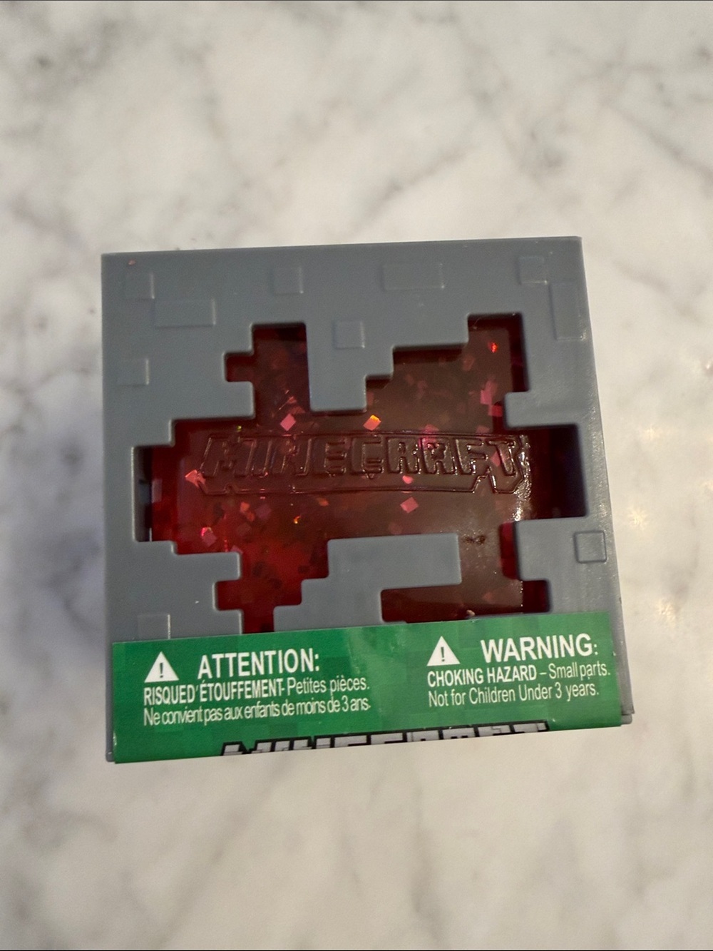 NWT VIRAL Minecraft Red Glitter Slime in Pixel Window Box